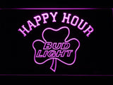 Bud Light Shamrock Happy Hour LED Neon Sign Electrical -  - TheLedHeroes