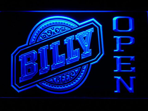 Billy Open LED Neon Sign Electrical - Blue - TheLedHeroes
