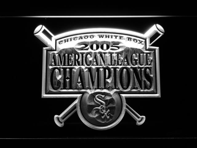 Chicago White Sox 2005 AL Champions LED Neon Sign USB - White - TheLedHeroes