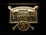 Chicago White Sox 2005 AL Champions LED Neon Sign USB - Yellow - TheLedHeroes