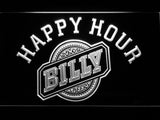 Billy Happy Hour LED Neon Sign USB - White - TheLedHeroes