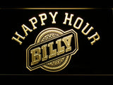Billy Happy Hour LED Neon Sign USB - Yellow - TheLedHeroes