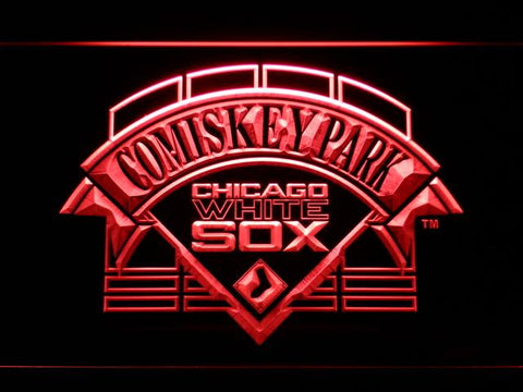 Chicago White Sox Comiskey Park LED Neon Sign USB - Red - TheLedHeroes