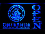Captain Morgan Spiced Rum Open LED Neon Sign USB - Blue - TheLedHeroes