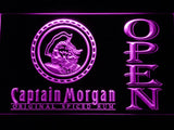 Captain Morgan Spiced Rum Open LED Neon Sign Electrical - Purple - TheLedHeroes