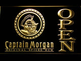 Captain Morgan Spiced Rum Open LED Neon Sign Electrical - Yellow - TheLedHeroes
