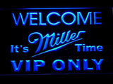 Miller It's Time VIP Only LED Neon Sign USB - Blue - TheLedHeroes