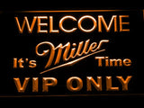 Miller It's Time VIP Only LED Neon Sign USB - Orange - TheLedHeroes