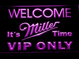 Miller It's Time VIP Only LED Neon Sign USB - Purple - TheLedHeroes
