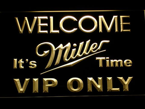 FREE Miller It's Time VIP Only LED Sign - Yellow - TheLedHeroes