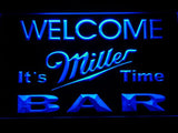Miller It's Time Bar LED Neon Sign USB - Blue - TheLedHeroes