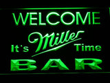 Miller It's Time Bar LED Neon Sign Electrical - Green - TheLedHeroes