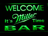 FREE Miller It's Time Bar LED Sign - Green - TheLedHeroes