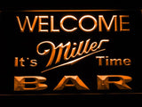 Miller It's Time Bar LED Neon Sign Electrical - Orange - TheLedHeroes