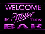Miller It's Time Bar LED Neon Sign Electrical - Purple - TheLedHeroes
