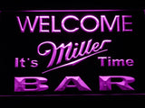 Miller It's Time Bar LED Neon Sign USB - Purple - TheLedHeroes
