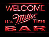 Miller It's Time Bar LED Neon Sign Electrical - Red - TheLedHeroes