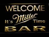 Miller It's Time Bar LED Neon Sign USB - Yellow - TheLedHeroes