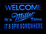 FREE Miller It's Time It's 5pm Somewhere LED Sign - Blue - TheLedHeroes