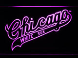Chicago White Sox (12) LED Neon Sign USB - Purple - TheLedHeroes