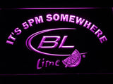Bud Light Lime It's 5pm Somewhere LED Neon Sign Electrical -  - TheLedHeroes