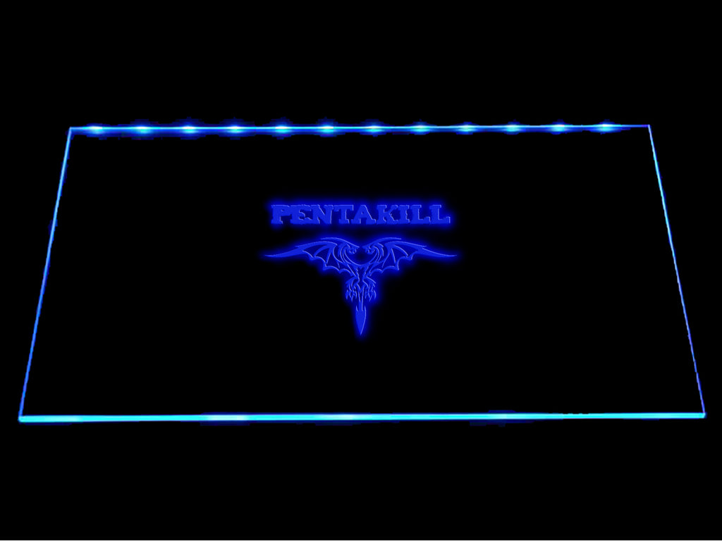 League Of Legends Pentakill (2) LED Sign - Blue - TheLedHeroes