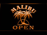 Malibu Open LED Neon Sign USB - Orange - TheLedHeroes