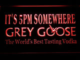 Grey Goose It's 5 pm Somewhere LED Neon Sign Electrical - Red - TheLedHeroes
