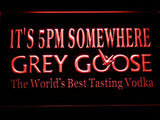 Grey Goose It's 5 pm Somewhere LED Neon Sign USB - Red - TheLedHeroes