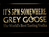 Grey Goose It's 5 pm Somewhere LED Neon Sign USB - Yellow - TheLedHeroes