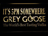 Grey Goose It's 5 pm Somewhere LED Neon Sign Electrical - Yellow - TheLedHeroes