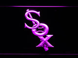 Chicago White Sox (21) LED Neon Sign USB - Purple - TheLedHeroes