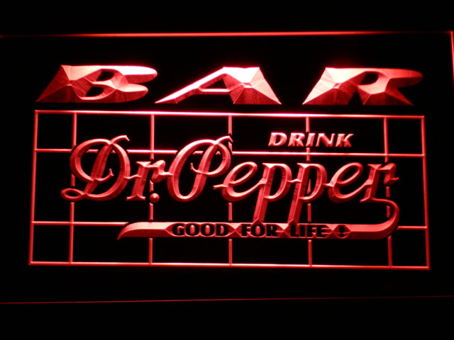 FREE Dr Pepper Bar LED Sign - Red - TheLedHeroes