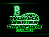 Boston Red Sox World Series Champions 04 LED Neon Sign USB - Green - TheLedHeroes