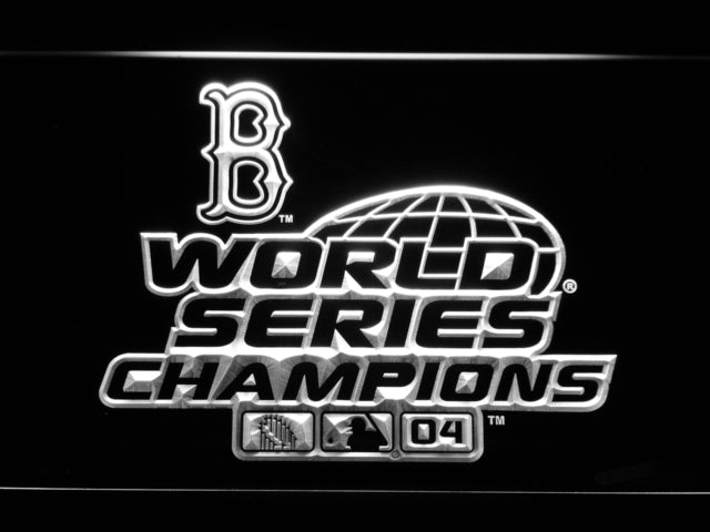 FREE Boston Red Sox World Series Champions 04 LED Sign - White - TheLedHeroes