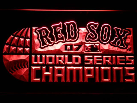 Boston Red Sox World Series Champions 07 LED Neon Sign USB - Red - TheLedHeroes