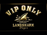 Landshark Lager VIP Only LED Neon Sign Electrical - Yellow - TheLedHeroes