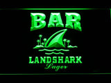 Landshark Lager Bar LED Neon Sign USB - Green - TheLedHeroes