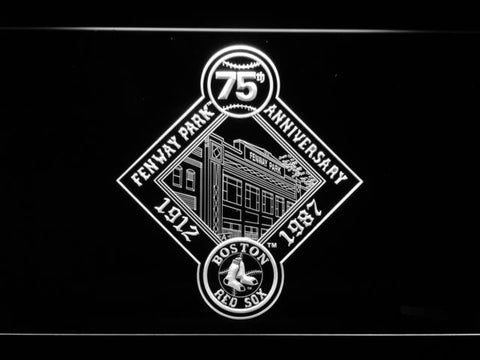 Boston Red Sox 75th Anniversary LED Neon Sign Electrical - White - TheLedHeroes