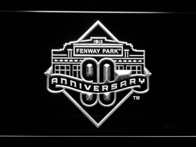 Boston Red Sox 90th Anniversary LED Neon Sign USB - White - TheLedHeroes