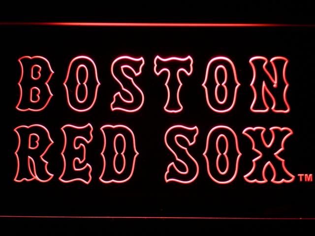 Boston Red Sox (3) LED Neon Sign USB - Red - TheLedHeroes