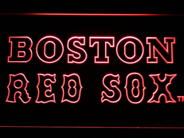Boston Red Sox (4) LED Neon Sign USB - Red - TheLedHeroes