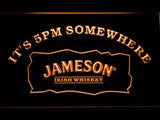 Jameson It's 5pm Somewhere LED Neon Sign USB - Orange - TheLedHeroes