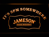 FREE Jameson It's 5pm Somewhere LED Sign - Orange - TheLedHeroes