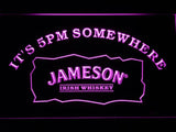 Jameson It's 5pm Somewhere LED Neon Sign Electrical - Purple - TheLedHeroes