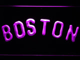 Boston Red Sox (5) LED Neon Sign USB - Purple - TheLedHeroes