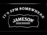 Jameson It's 5pm Somewhere LED Neon Sign Electrical - White - TheLedHeroes