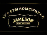 Jameson It's 5pm Somewhere LED Neon Sign USB - Yellow - TheLedHeroes