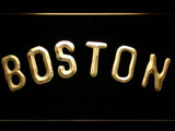 Boston Red Sox (5) LED Neon Sign USB - Yellow - TheLedHeroes
