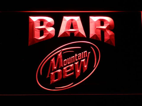 Mountain Dew Bar LED Neon Sign USB - Red - TheLedHeroes
